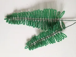 Плетем траву из бисера