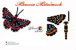 Бабочки из бисера мозаичным плетением