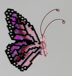 Бабочки из бисера мозаичным плетением