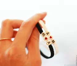 Парные браслеты из бисера для лп с буквами