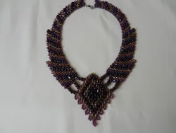 Ожерелье из бисера сетка
