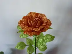 Листочки для розы из бисера