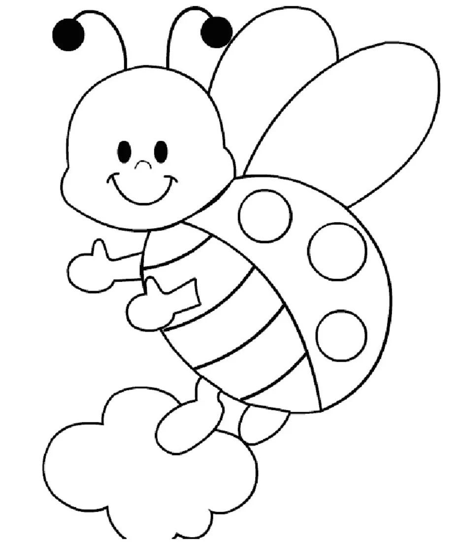 Раскраски для самых маленьких пчела