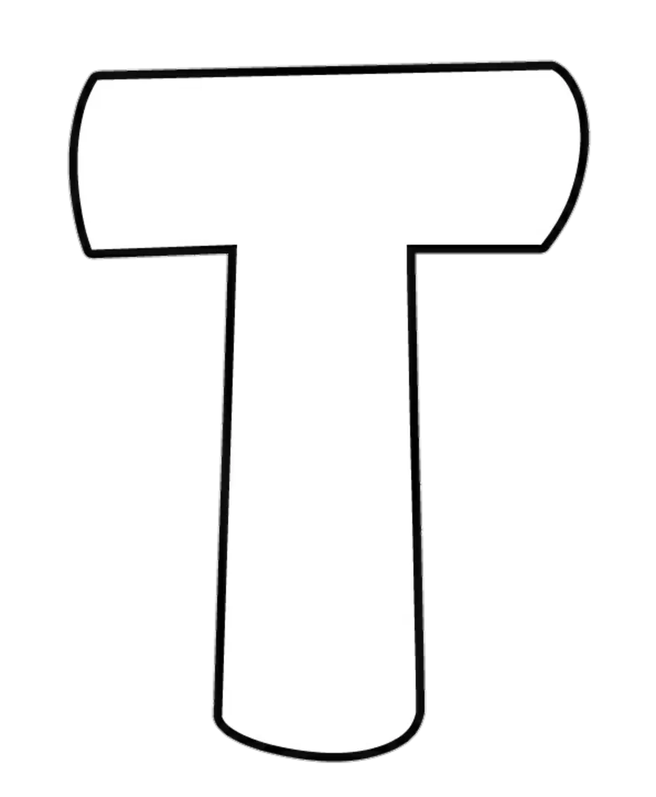 Объемная буква т. Буква т шаблон. Трафарет буквы t. Буква т для вырезания.
