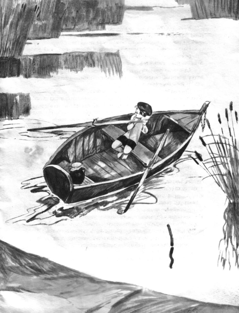 Васюткино озеро иллюстрация карандашом