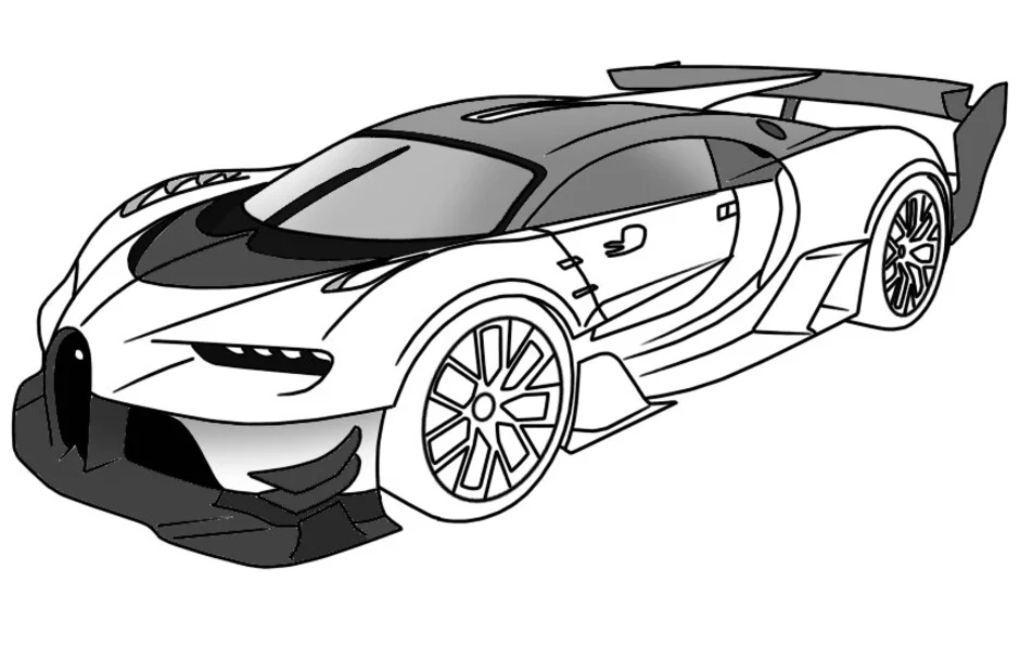 Bugatti chiron раскраска