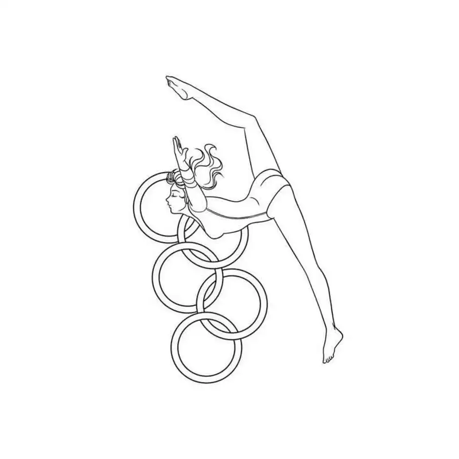 Олимпийские игры рисунок легко. Раскраска гимнастка. Раскраска художественная гимнастика. Раскраска Олимпийские игры для детей. Художественная гимнастика рисунки.