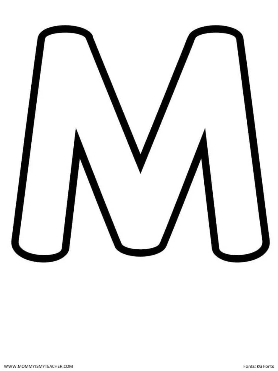 Шаблон буквы м
