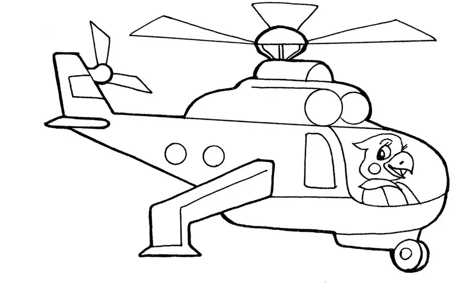 Вертолет контур для детей