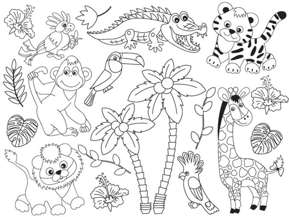 Животные джунглей для дошкольников