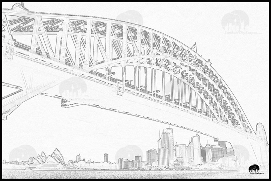 Крымский мост раскраска. Сидней Харбор бридж контур. Чертежи моста Харбор бридж. Мост раскраска. Мост раскраска для детей.