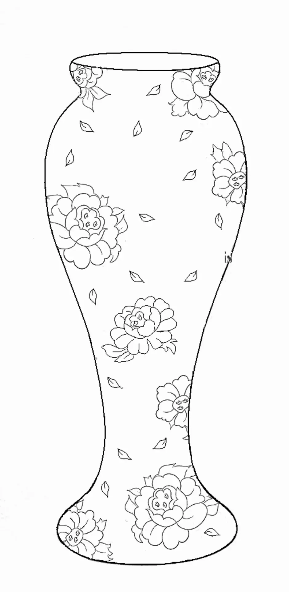 Ваза для срисовки. Рисование вазы. Ваза трафарет для детей. Трафарет вазы для цветов. Ваза с рисунком.