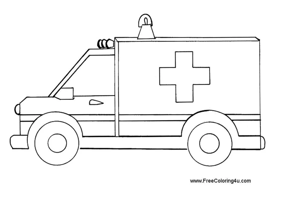 Машины скорой помощи раскраска для детей