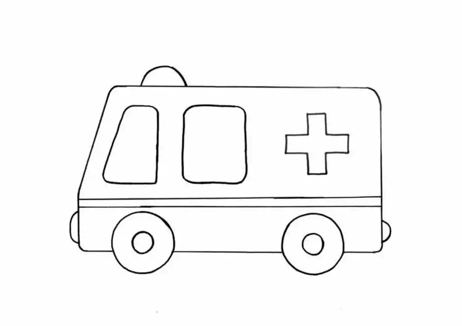 Раскраска Машины скорой помощи