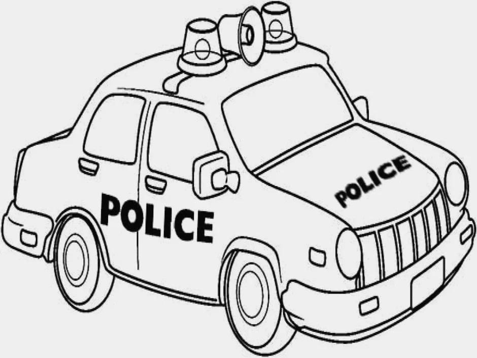 Полицейская Машины рисунок для детей
