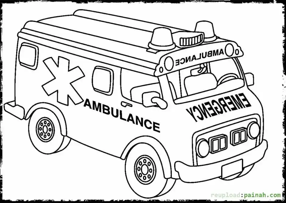Ambulance раскраска
