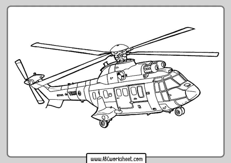 Раскраски с вертолетами военными ми8