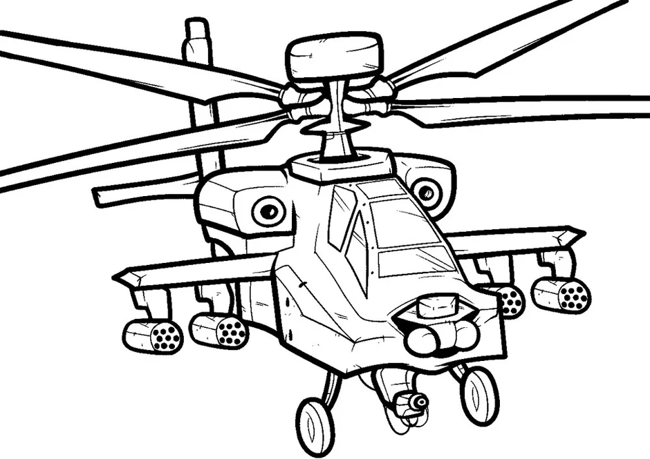 Вертолет хелли раскраска