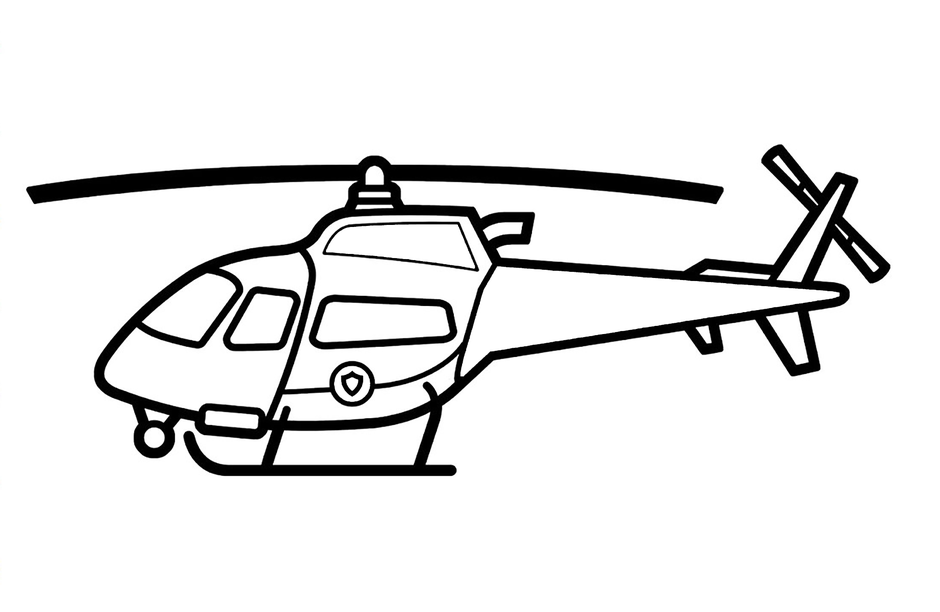 Вертолёт раскраска поли