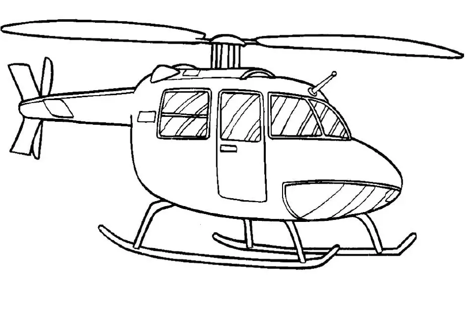Раскраска для мальчиков вертолет