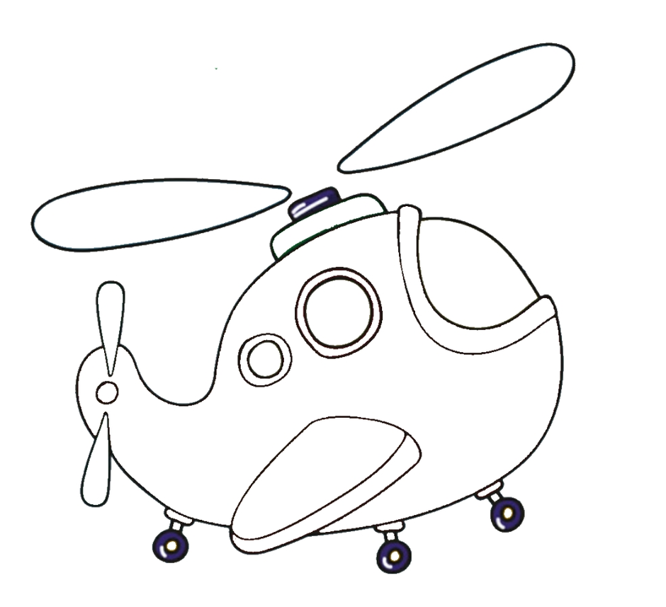 Трафарет вертолет для детей