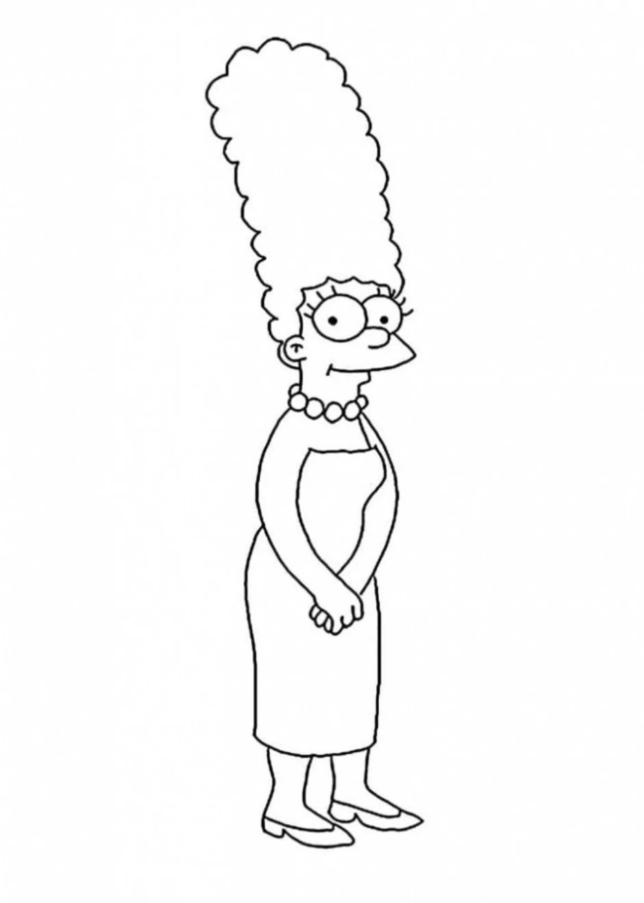 Мардж симпсон черно белая