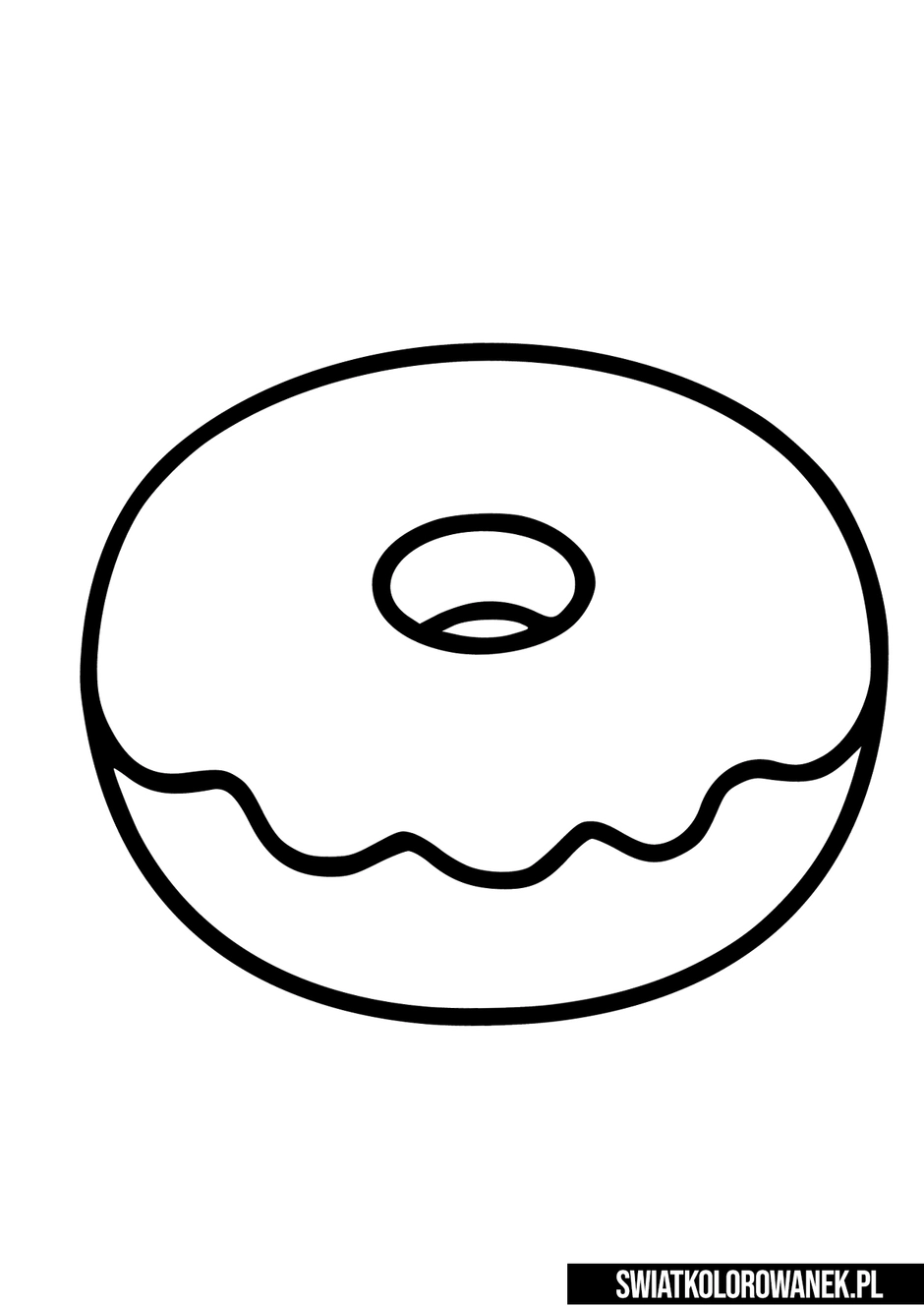 Пончик раскраска для детей