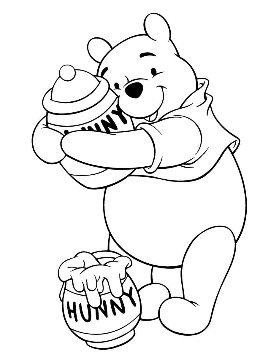 Winnie the pooh honey раскраска