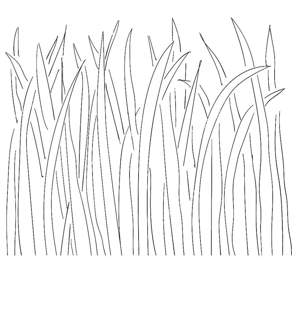 Шаблон травы для вырезания