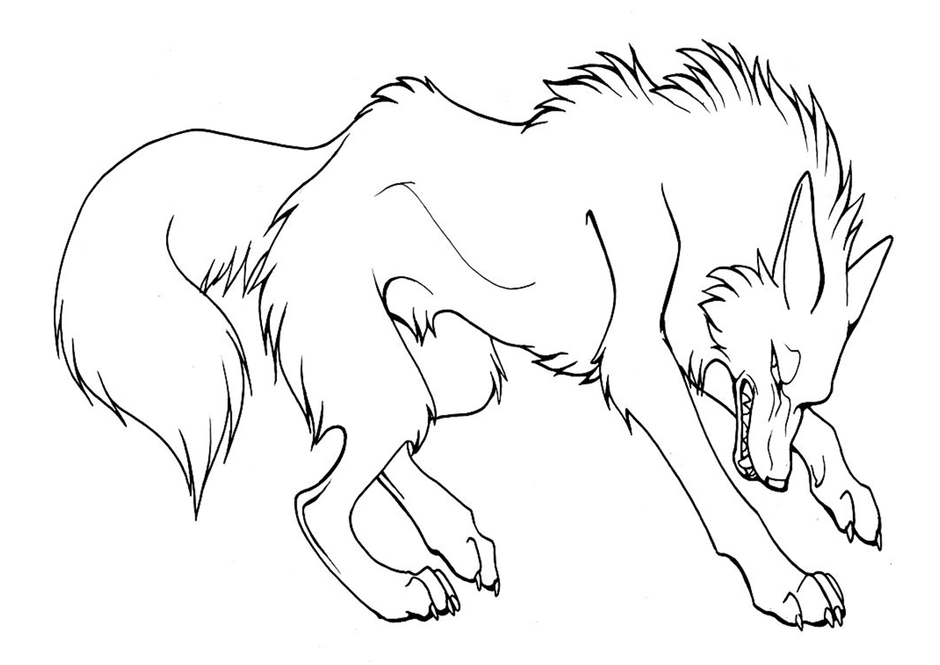 Волки для срисовки
