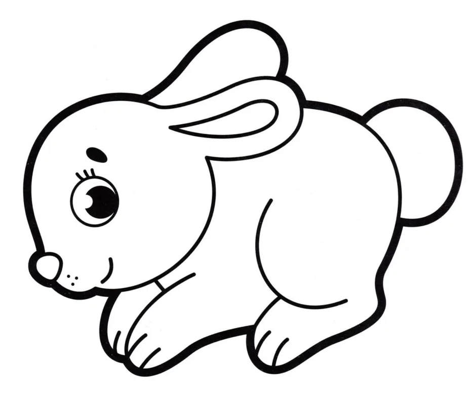 Раскраска заяц для детей