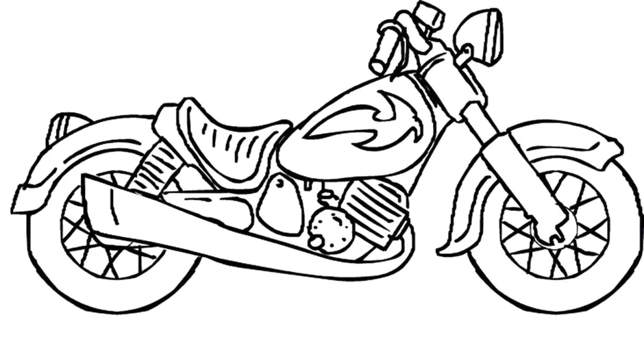 Раскраска мотоциклы для мальчиков