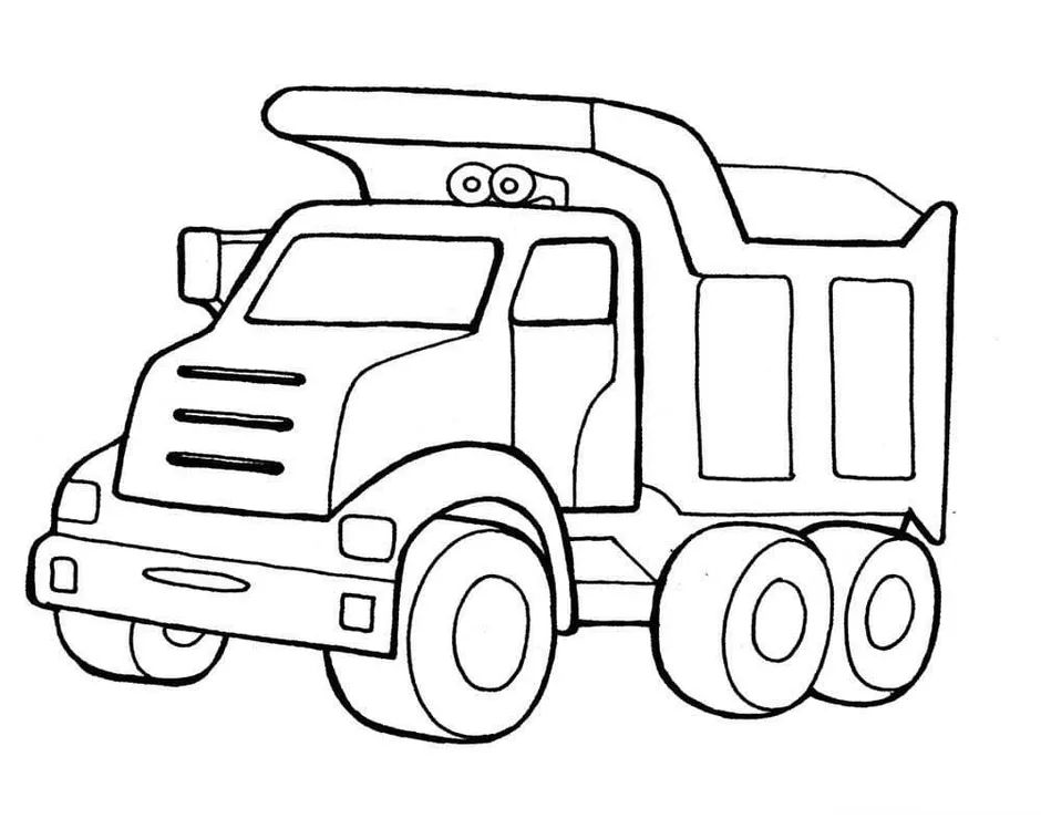 Раскраска грузовик для детей