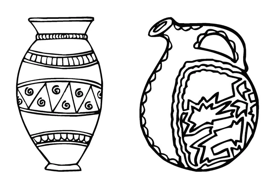 Рисунок вазы с узорами