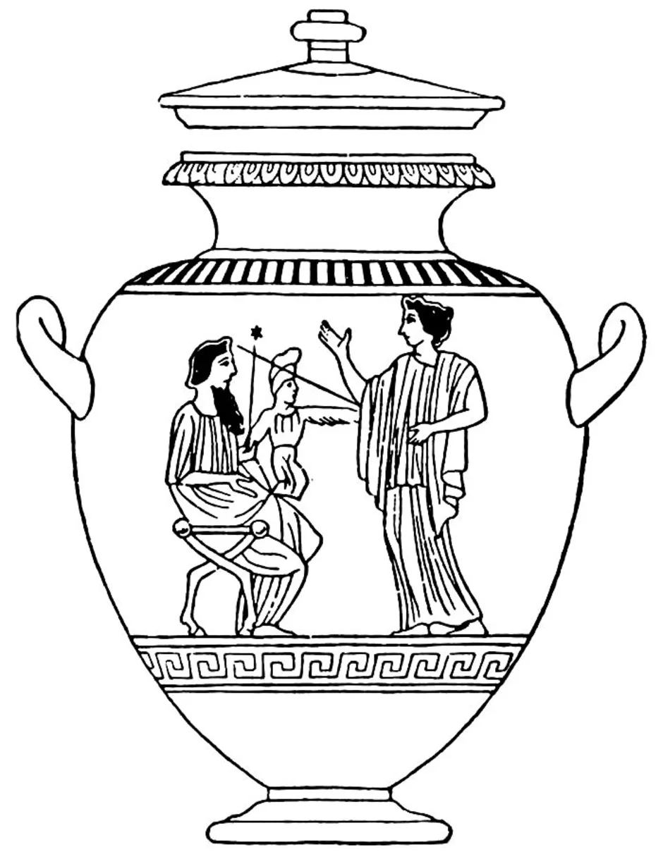 Эскиз греческой вазы