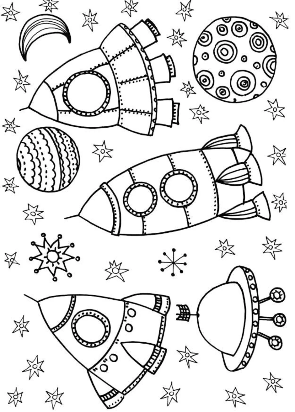 Раскраска космос для детей 4 5. Космос раскраска для детей. Раскраска день космонавтики для детей. Раскраска. В космосе. Космонавтика раскраски для детей.