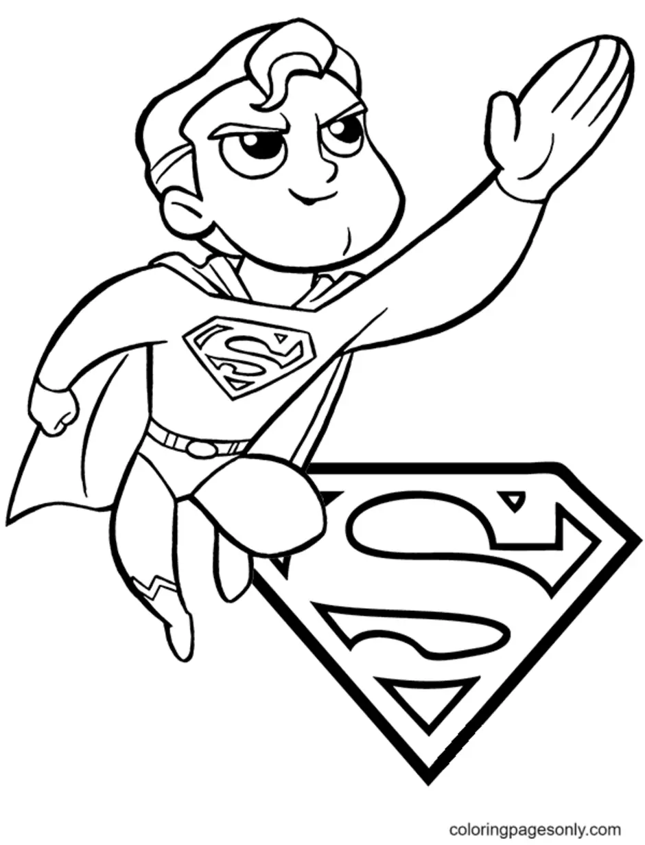 Раскраски для мальчиков супермен