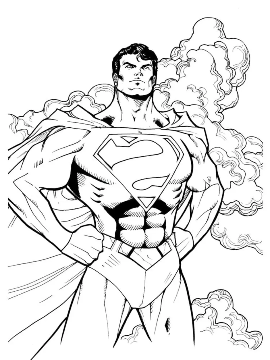 Раскраска для мальчиков супермен