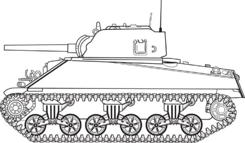 Раскраски танк шерман