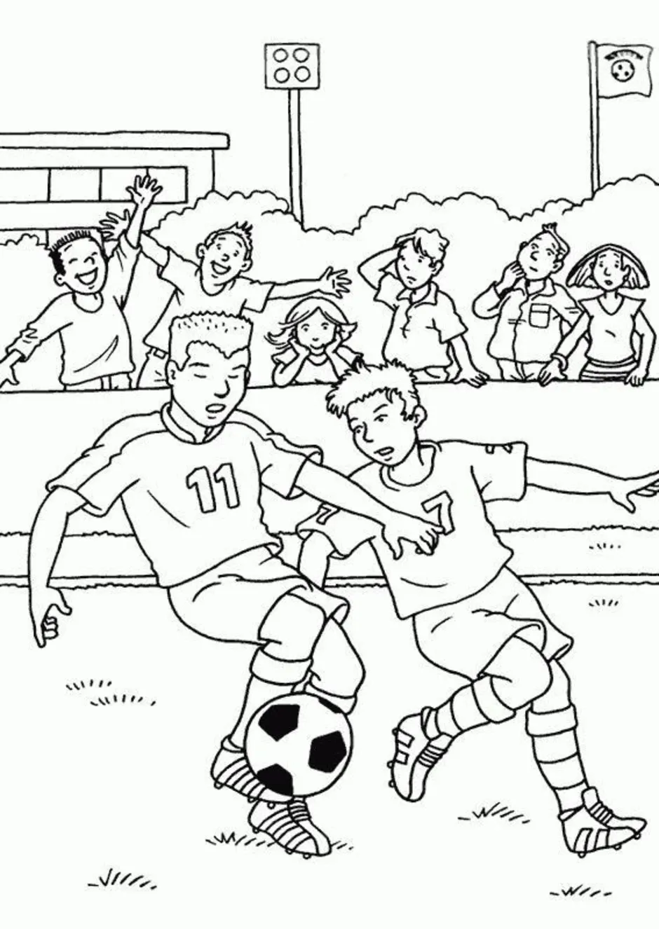 Рисунок на тему футбол в школе карандашом