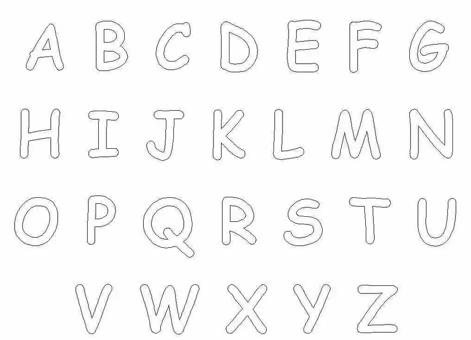 Буквы английского алфавита для распечатки
