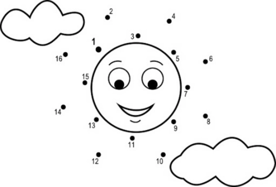 Луна рабочий лист 1 класс. Солнце по точкам. Солнце задания для дошкольников. Солнышко по точкам соединить. Рисование по точкам солнышко.