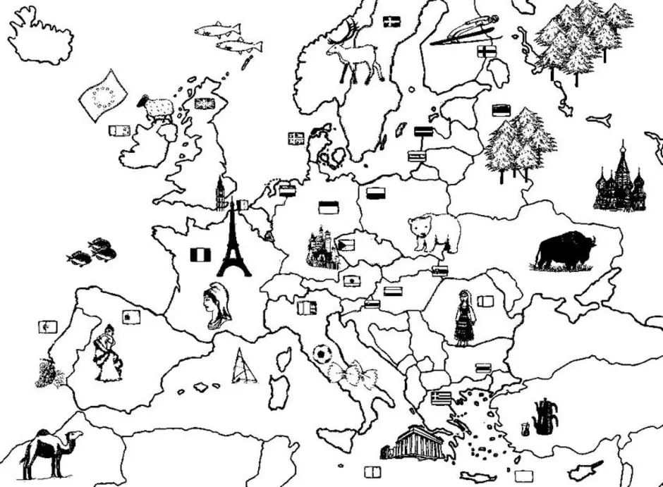 Раскраска карта россии для детей