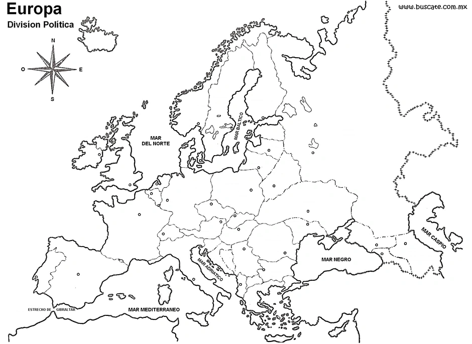 Контурная карта европы со странами