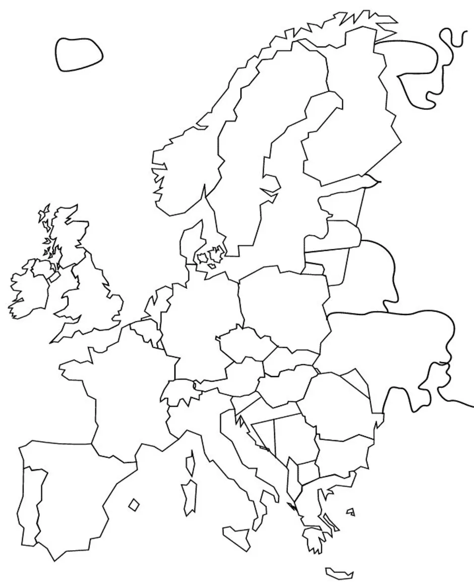 Карта европы 10 века контурная