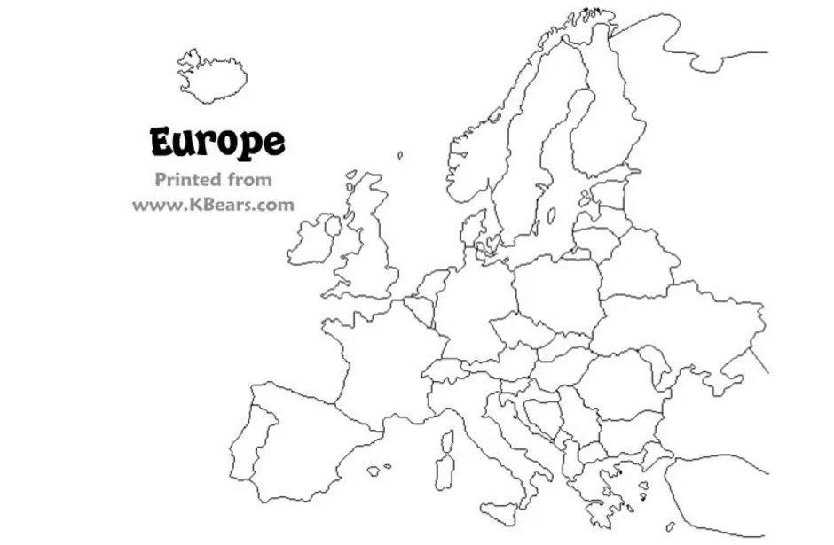 Карта европы пустая