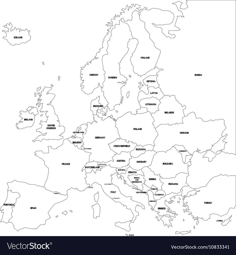 Европа карта