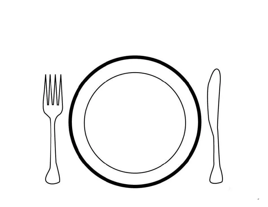 Шаблон тарелка для рисования