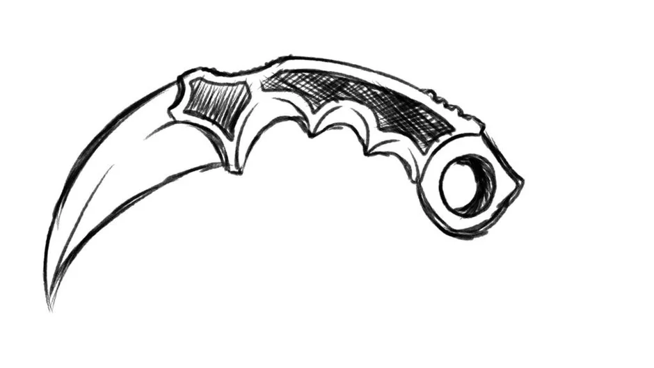 Нож керамбит из стандофф 2 чертеж
