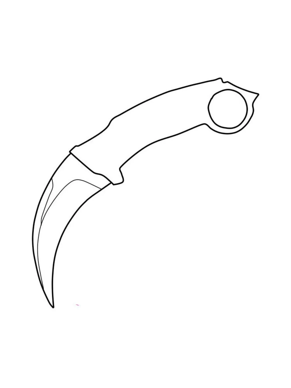 Нож керамбит из стандофф 2 чертеж